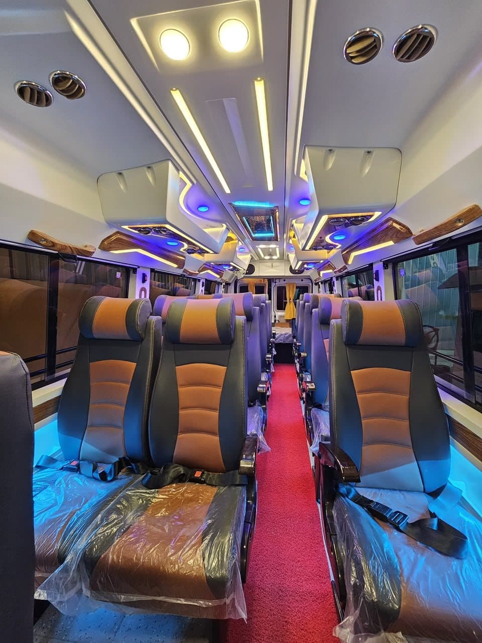Tempo Traveller cabin interior
