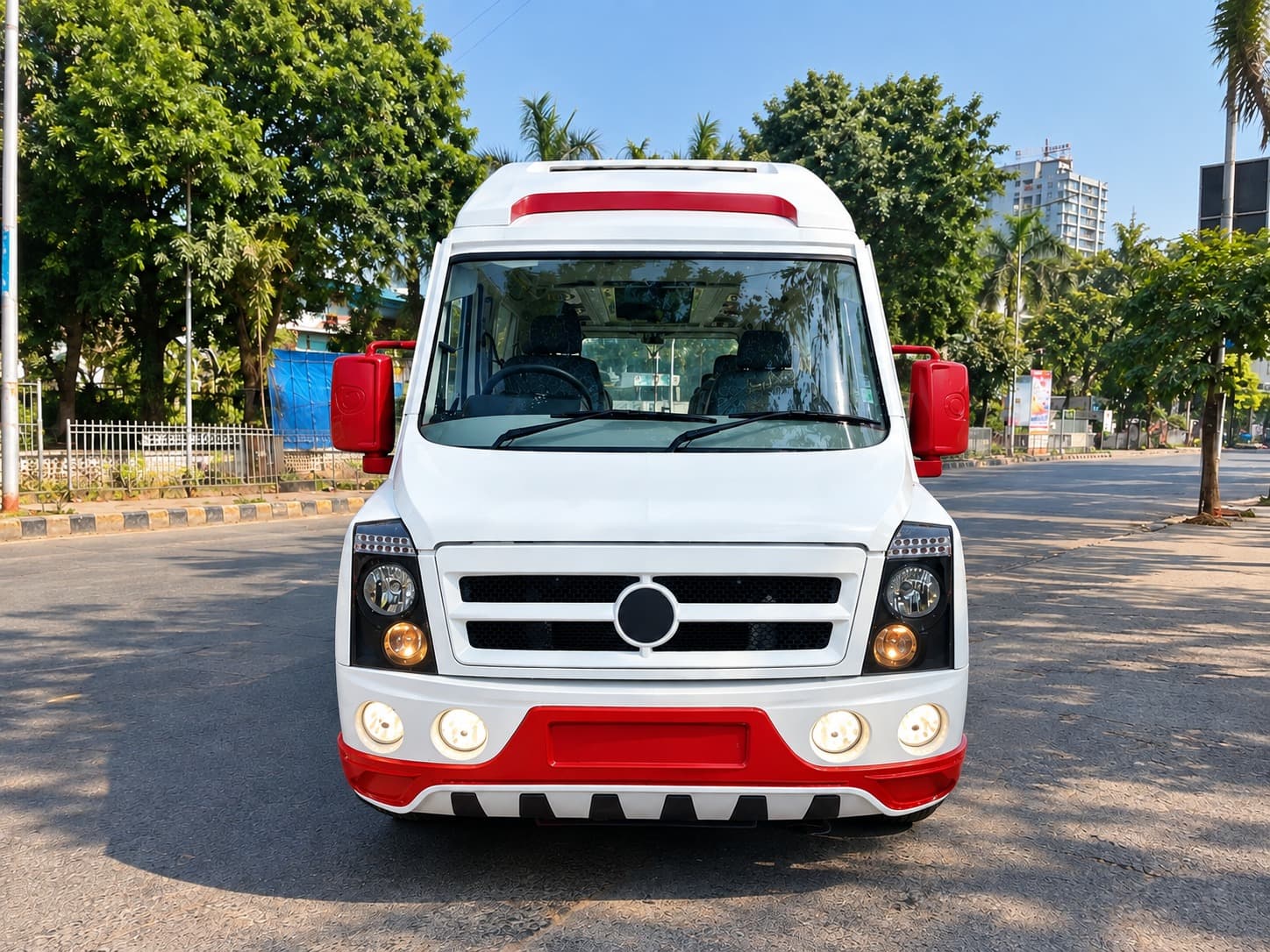 12 Seater Tempo Traveller — Front